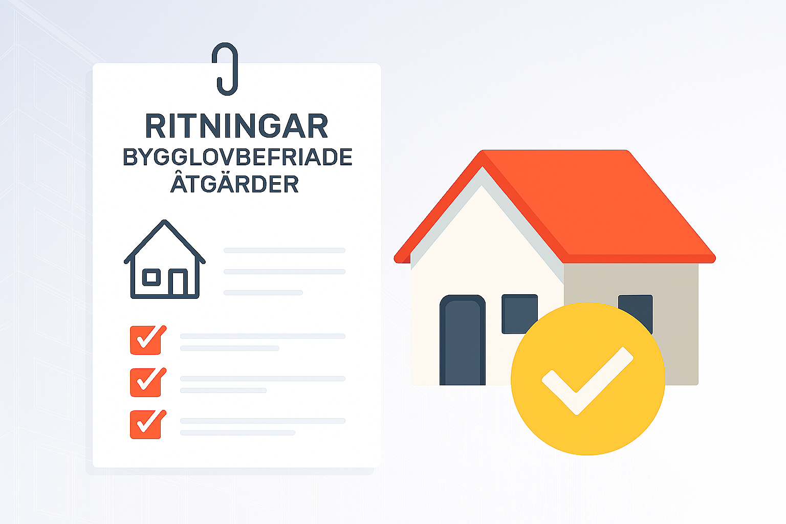 Ritningar – Bygglovsbefriade åtgärder